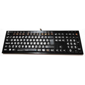 Windows tilg�ngeligheds-tastatur, hvid p� sort