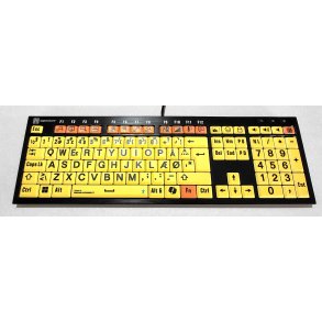 Kopi af Windows tilg�ngeligheds-tastatur, sort p� gul