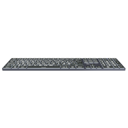 XLPrint Titan Slimline trdlst tastatur, PC, hvid p sort - Hvid p Sort