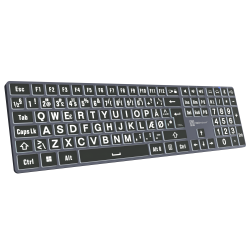 XLPrint Titan Slimline trdlst tastatur, PC, hvid p sort - Hvid p Sort