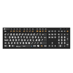 Windows tilg�ngeligheds-tastatur, hvid p� sort