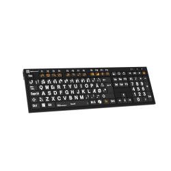 Windows tilg�ngeligheds-tastatur, hvid p� sort