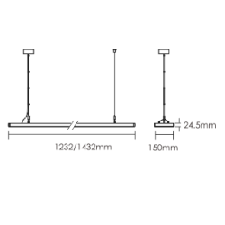 Lumina UP indirekte loftsarmatur