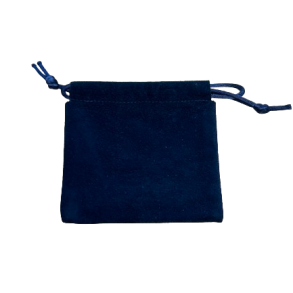 Imiteret ruskindspose 85x85mm inkl. snre - Mrkebl