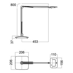 Split LED arbejdslampe med elsparesensor - Hvid