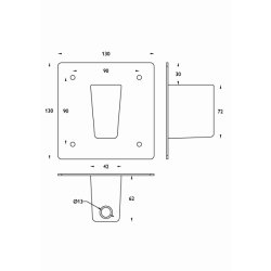 BSP-holder med lseenhed/plade, hvid