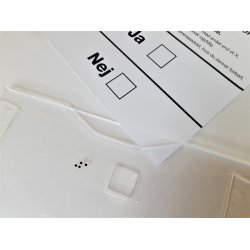 Skabelon til ja/nej-stemmeseddel