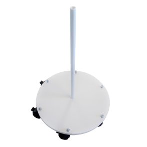 Rullestander, hvid, med dobbelt bund 