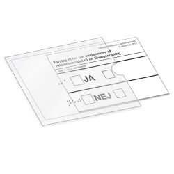 Skabelon til ja/nej-stemmeseddel