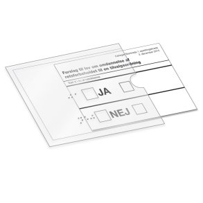 Skabelon til ja/nej-stemmeseddel