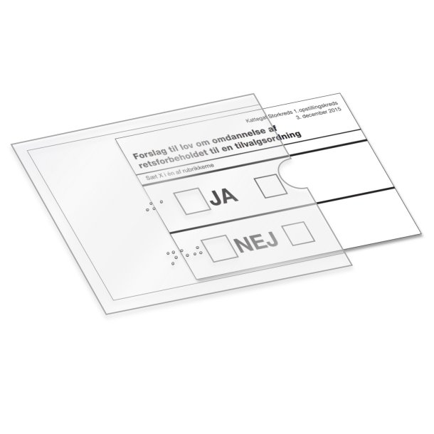 Skabelon til ja/nej-stemmeseddel