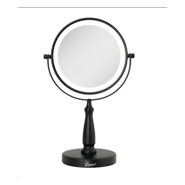 Zadro LED Bordspejl &#8960;16cm, 8/1 - Sort