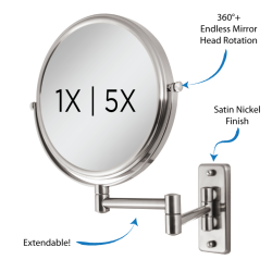 Zadro Vgmonteret spejl &#8960;20cm, 1/5 